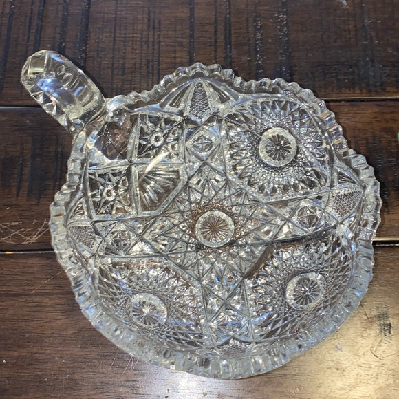 Depression Glass Bowl Cut Glass Dish - Picture 4 of 9